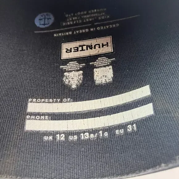 Hunter Kids First Classic Rain Boots In Navy Size 13B/1G GUC Unisex - Picture 14 of 16